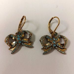 BETSEY JOHNSON EARRINGS DANGLE BOW TIE